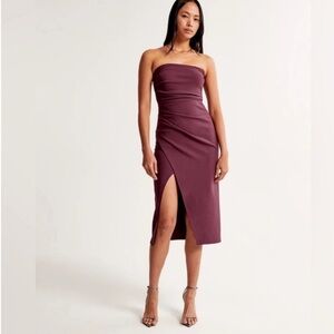 Abercrombie & Fitch strapless crepe midi Dress SP